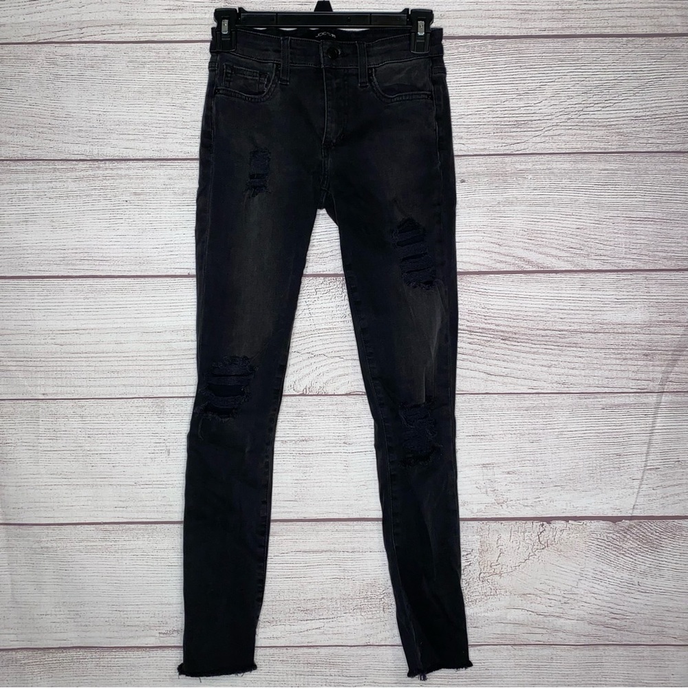Joe’s Jeans women’s black stressed skinny ankle jeans